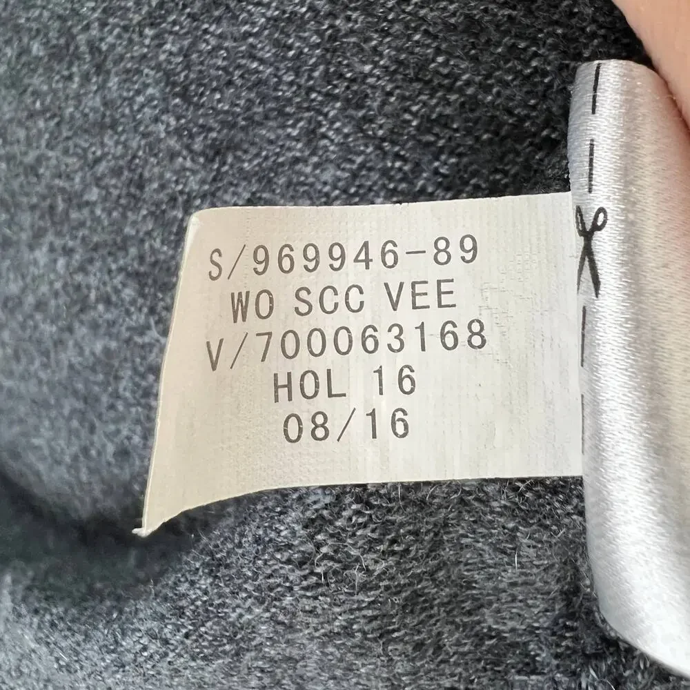 Banana Republic Luxury Blend Silk Cashmere Gray Heather V-Neck Men's Pullover L